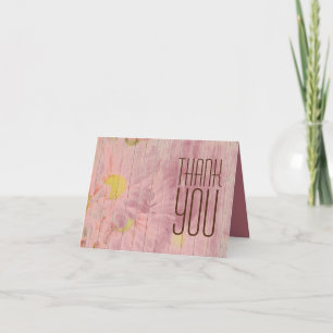 Carte De Remerciements Moderne Rose professionnel Gold Floral Minimaliste