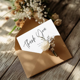 Carte de remerciements moderne simple Fête des mar