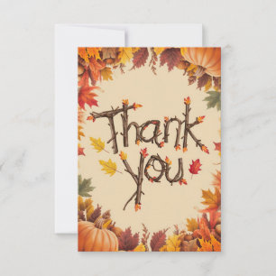 Carte De Remerciements Moisson Maple Automne automne