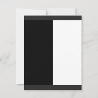 Carte De Remerciements moitié blanc noir moitié noir moitié noir blanc