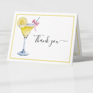 Carte De Remerciements Mojito Martini au citron Coquette