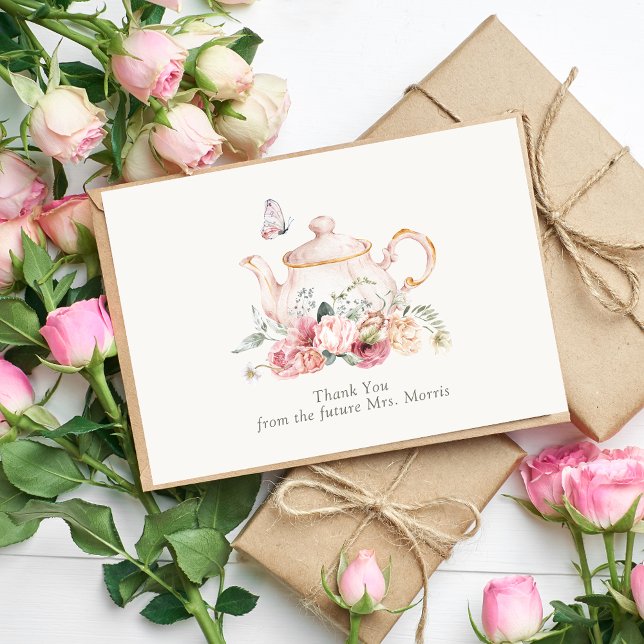 Carte De Remerciements Moment du thé pour la fête de mariage  (Créateur téléchargé)