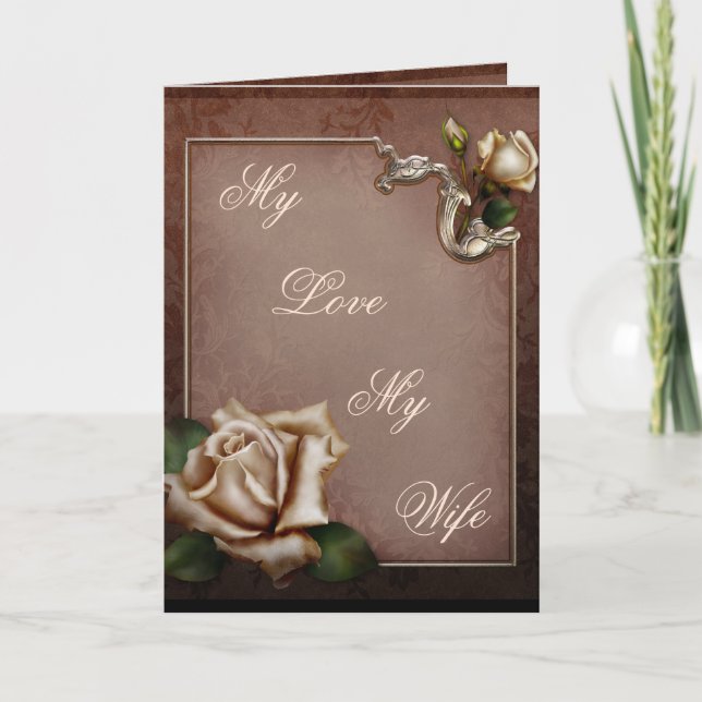 Carte De Remerciements Mon amour mon épouse (Devant)