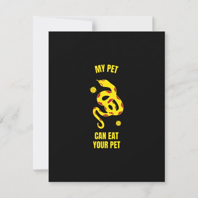 Carte De Remerciements Mon animal de compagnie peut manger votre animal d (Devant)