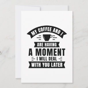 Carte De Remerciements Mon Café Et Moi Avons Un Moment