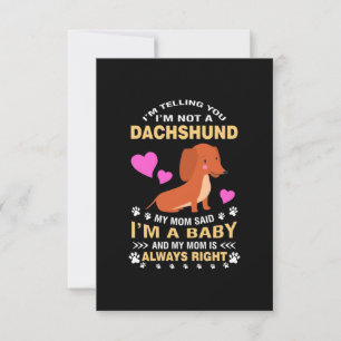 Carte De Remerciements Mon Dachshund Est Mon Bébé