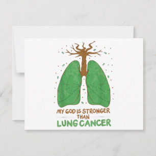 Carte De Remerciements Mon Dieu Est Plus Fort Que Le Cancer Du Poumon