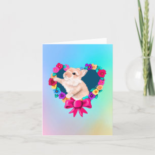 Carte De Remerciements Mon lapin Valentine