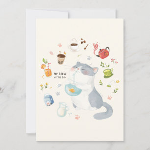Carte De Remerciements Mon pain de chat du jour