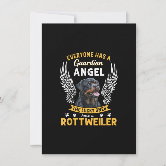 Carte De Remerciements mon rottweiler est un cadeau d'ange gardien qui ai (Devant)