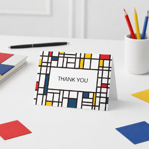 Carte De Remerciements Mondrian De Stijl