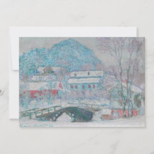 Carte De Remerciements Monet - Norvège, Village de Sandviken dans la neig