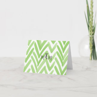Carte De Remerciements Monogramme amusant avec une pop