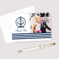 Monogramme de mariage nautique de la Marine Photo