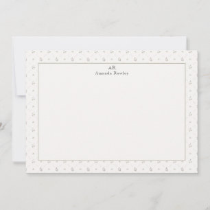 Carte De Remerciements Monogramme personnalisé fixe