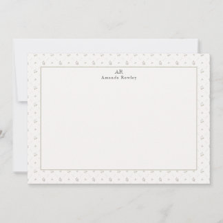 Carte De Remerciements Monogramme personnalisé fixe