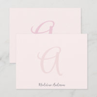 Monogramme rose rose rose moderne minimaliste fémi