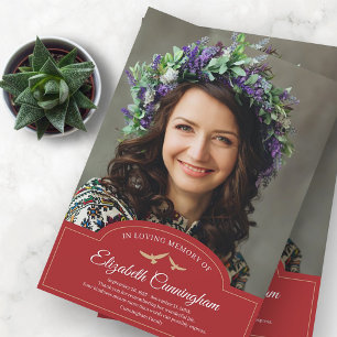 Carte De Remerciements Monographie funéraire Monogramme classique Photo