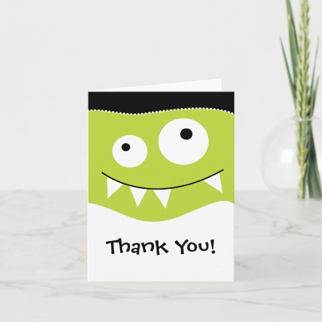 Carte De Remerciements Monster de chaux mignonetteMerciNote (Devant)