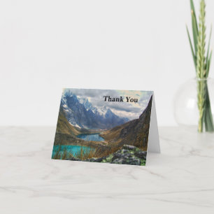 Carte De Remerciements Montagnes alpines pittoresques photo