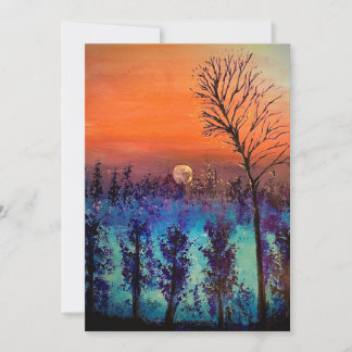 Carte De Remerciements Montée de la lune