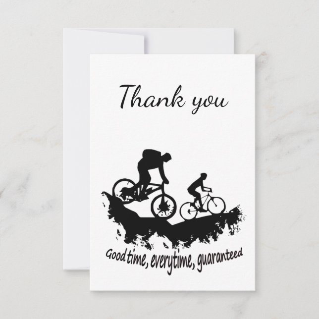 Carte De Remerciements Montée de montagne Vélo tout terrain Vélo Cycle Me (Devant)