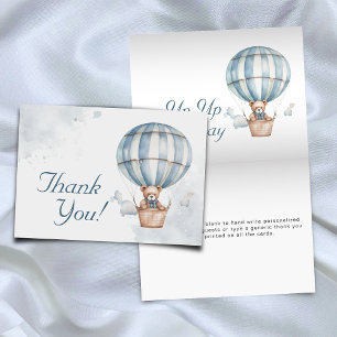 Carte De Remerciements Montez et partez ! Baby shower de ballon Teddy Bea