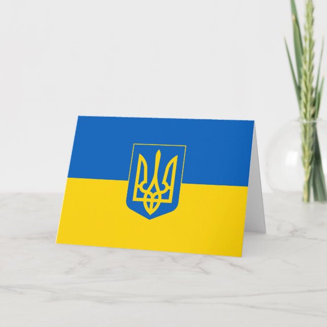 Carte De Remerciements Montrez vos couleurs - Ukraine (Devant)