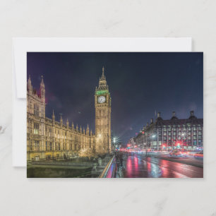 Carte De Remerciements Monuments   Big Ben la Nuit