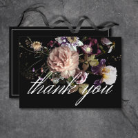 Moody foncé Pastel Opulent Floral Mariage noir
