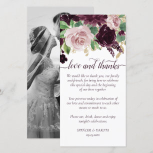 Carte De Remerciements Moody Passion   Vins violets spectaculaires photo 
