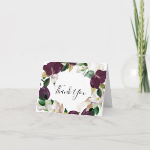 Carte de remerciements Moody Purple Blooms