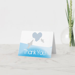 Carte De Remerciements Morsures cardiaques et requins   BABY SHOWER