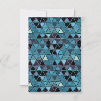 Carte De Remerciements Mosaïque en verre turquoise Sud-Ouest