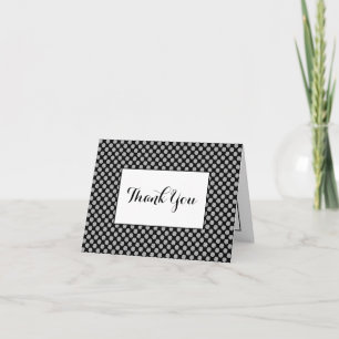 Carte De Remerciements Motif à billes de fils + votre fabricant d'artisan