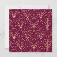 Motif Art Déco avec éventails géométriques dorés