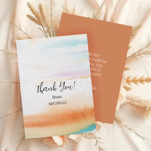 Carte De Remerciements Motif Artique moderne Arc-en-ciel Anniversaire