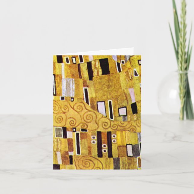 Carte De Remerciements Motif baiser de Gustav Klimt, Art Nouveau (Devant)