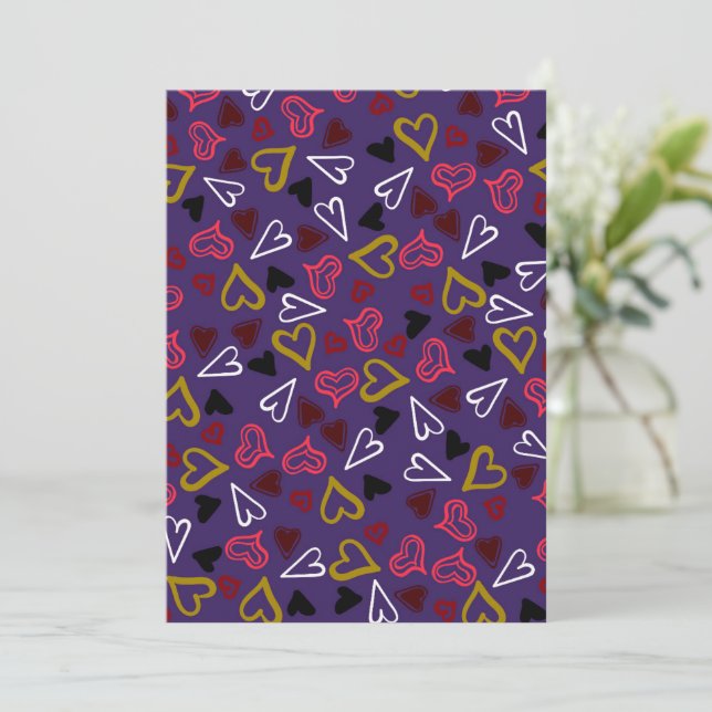 Carte De Remerciements Motif de coeur 32 (Debout devant)