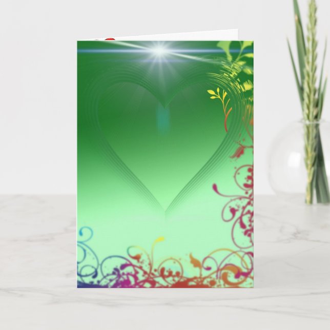 Carte De Remerciements Motif de coeur Fleur Orchidée Amour Destinée (Devant)