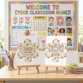 Carte De Remerciements Motif de fournitures scolaires pour enseignant pas