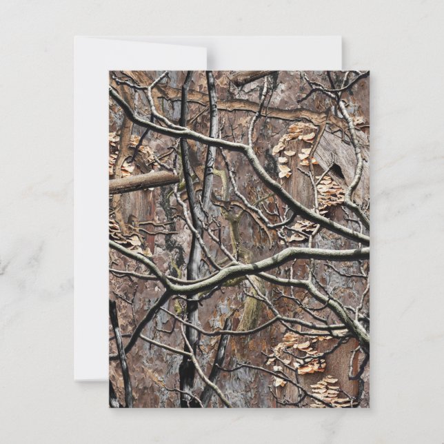 Carte De Remerciements Motif de la chasse au camouflage 8 (Devant)