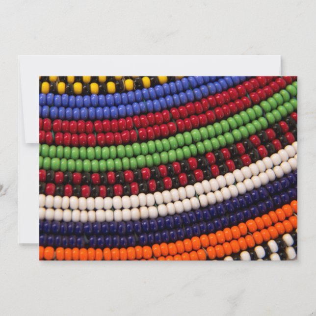 Carte De Remerciements Motif de perles tribales Massai (Devant)