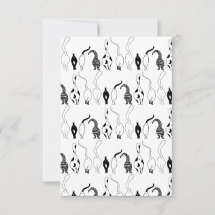 Carte De Remerciements Motif des boutons de chat