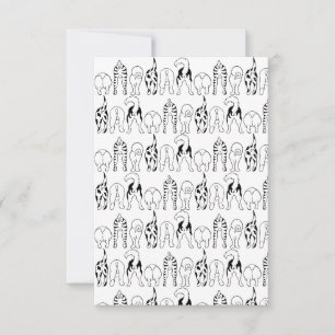 Carte De Remerciements Motif des boutons de chien