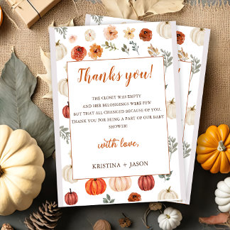 Carte De Remerciements Motif Fleur sauvage Fall In Love