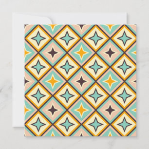 Carte De Remerciements Motif géométrique abstrait avec des formes de diam