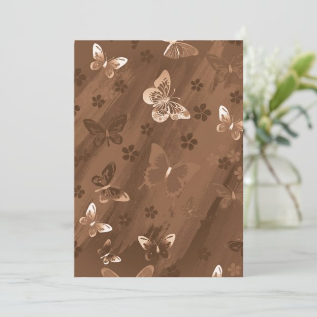 Carte De Remerciements Motif papillon 15 (Debout devant)