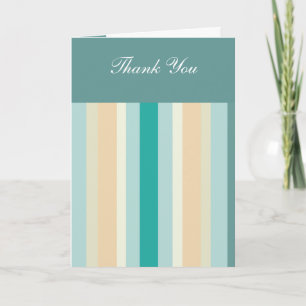 Carte De Remerciements Motif Seashore Stripes