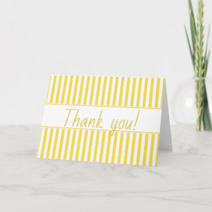 Carte De Remerciements Motif simple - Géométrique Jaune/Blanc